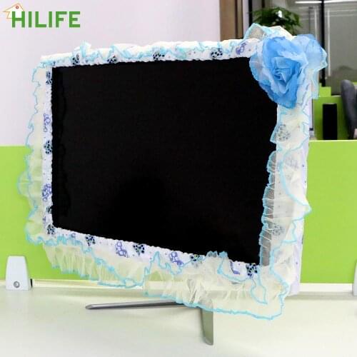Screen cover 17-22 inch Soft Fabric Craft Tv Dust Cover Desktop Curved Screen Stick Wall-Mounted Computer Monitor Protection