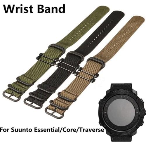 For Suunto Essential/Core/Traverse Watchbands Hight Quality Nylon Wrist Band Smartwatch Replacement Bracelet Strap For Men