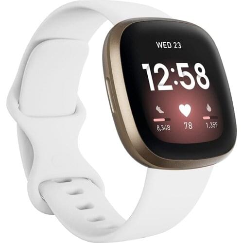 For Fitbit Versa 3 Band Silicone +Single Button Buckle One Piece Clarity Belt Sport Correa Strap Wristband for Fitbit Versa 3