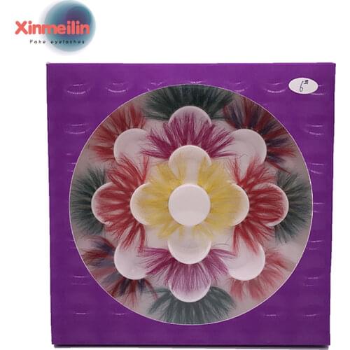 New 25mm 3D mink fake lashes wholesale color beauty natural individual false eyelashes Makeup thick fluffy eye lash extension