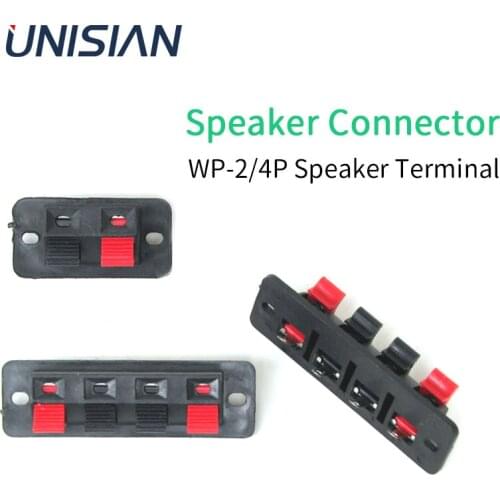 UNISIAN WP2 WP4 Speaker AmplifierPositions Connector Terminal Push In Spring 2/4 Poles Audio Speaker Connector