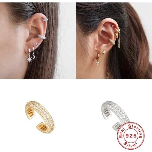 100% 925 Sterling Silver Personalized Clip on Earring for Women Girls Climbers No Piercing Fake Cartilage Earring Fine Jewelry