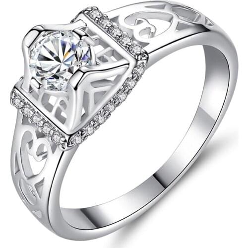 Beiver Fashion Oval Micro Pave Princess Cut Cubic Zirconia Jewelry Rings for Women Party Wedding Decoration WholeSale Size 6-9