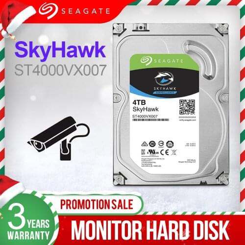 Seagate 4TB 3.5" Video Surveillance HDD Internal Hard Disk Drive 5900 RPM SATA 6Gb/s 64MB Cache HDD For Security ST4000VX007
