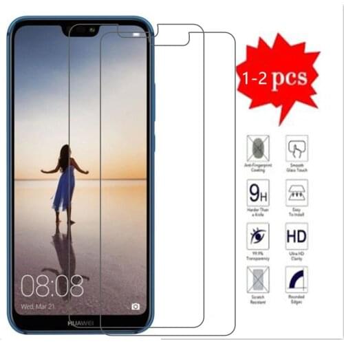 1-2Pieces Protective Tempered Glass On The For Huawei P20 Lite Pro Screen Protector Protect 2 Pcs Glass For Huawei P20 Pro Film