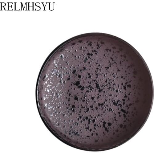 1PC RELMHSYU Japanese Style Ceramic Household Snack Sauce Dish Seasoning Dipping Vinegar Soy Small Dish Tableware