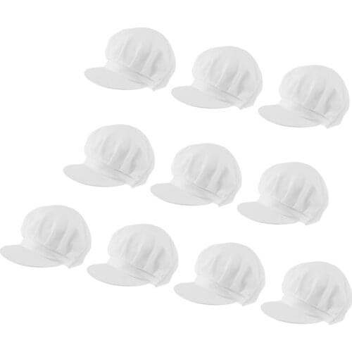 10pcs/set Adults Cook Adjustable Kitchen Backer Chef Men Women Uniform Chef Hat Catering