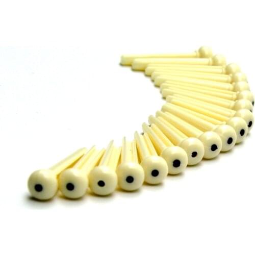 Lots of 100pcs Universal Acoustic Guitar Bridge Pins Plastic Ivory White