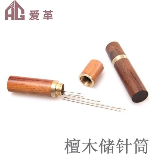 DIY Leather Tools Needle Box Storage Sandalwood Accumulator Storage Sewing Accessories