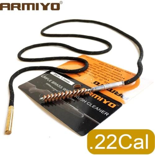 Armiyo Gun Bore Brush .22Cal 5.56mm Airsoft Rifle Barrel Cleaning Kit Hunting Shooting Accessories Screw Thread Size 8-32 m4