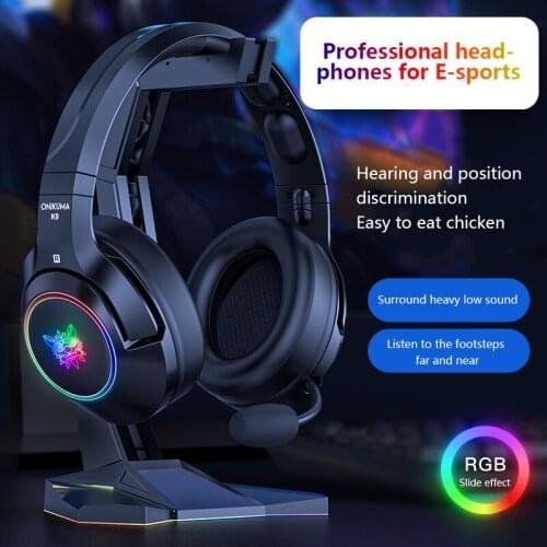 New K9 Wireless Gaming Headsets RGB Luminous Surround Sound Stereo Over-head Noise Gaming Headset With Microphone For PC Laptop