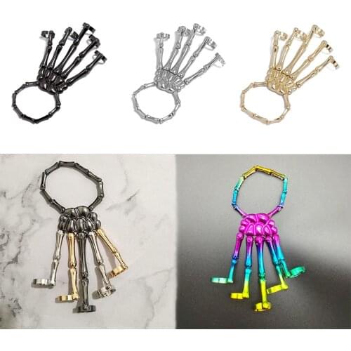 Steam Punk Bracelet For Men Gothic Hand Skull Skeleton Elasticity Adjustable Couple Women Bracelet Bangles Jewelry