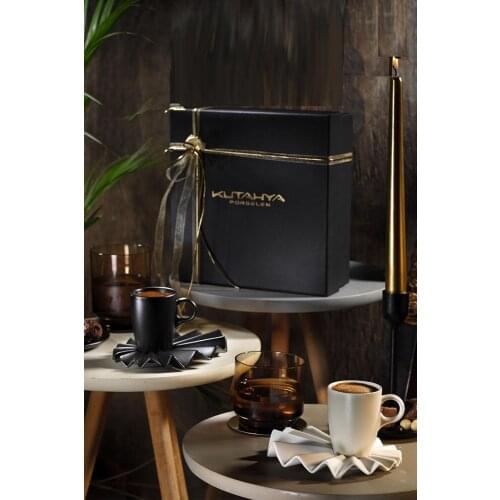 Adora Espresso Cup And Saucer Matte Black 6 Pcs