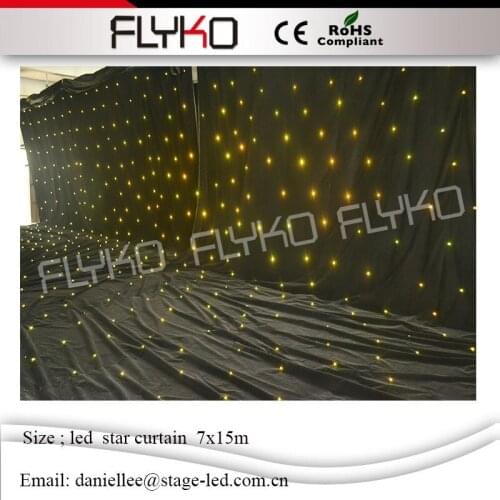 Colorful LED Cloth Led backdrop curtain led Star curtain 7x15 meter