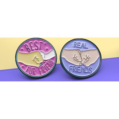 Best friend Enamel Pins friendship Brooches Badges Fun Pins Gifts For Friends