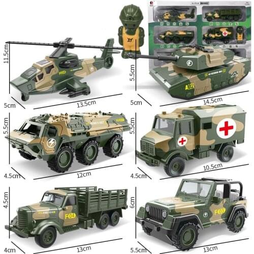 Toy Car Set Military Vehicle Fire Engine Engineering Vehicle Sanitation Car Educational Boy Children