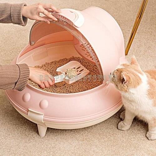 Cat litter box fully enclosed cat toilet large anti-splashing and deodorizing cat poop box cat supplies