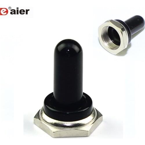5Pcs/10Pcs Waterproof Cover Rubber Cap Sealed Boot Dust Proof Black M12X0.75 12mm For Medium Toggle Switch KN3C High Quality