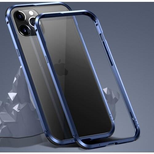 Shockproof Metal Case For iPhone 12 Pro MAX 12 Mini 11 Pro XS XR 7 8 Plus Case Luxury Aluminium Bumper Frame Protective Cover