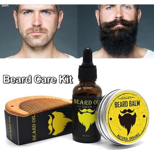 Beard care set Beard cream for man moisturizing beard oil essense Organic balm Hair Natural growth Beard Care anti hair loss DF