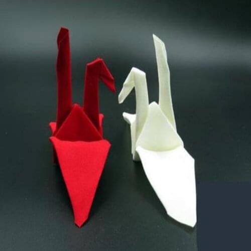 Pack of 2 Crane Magic (Origami Magic) Magic Trick Paper Crane Close Up Magic Props Street Accessories Mentalism