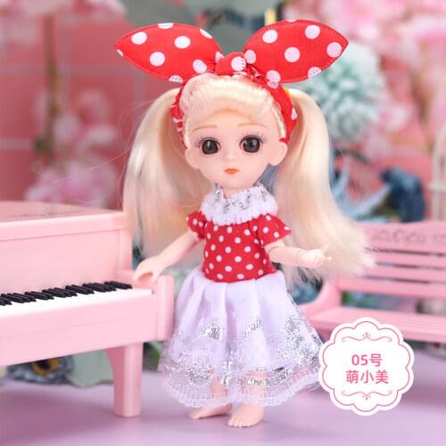 New Style 16cm Fashion Doll Clothes 1/8 Bjd Cute Baby Doll Accessories Toys Girl Play House Diy Dress Up Toys Gifts