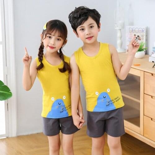 Baby Girls Clothes Vest Pants Set Baby Boys Sleep Clothes Sets Outfits Girls Kids Pajamas Childrens Clothes Summer Sleepwear