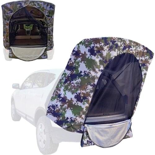 Car Trunk Tent Outdoor Self-drive Tour Car Tail Extension Tent Sunshade Rainproof BBQ Camping Rear Awning Tent For SUV Hatchback