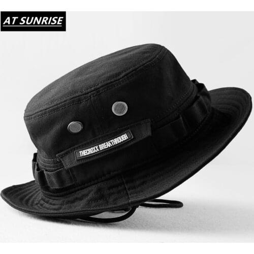 2020 New Brand black Fishermans hat Bucket Hat Unisex Fashion Hip Hop Streetwear Men Women warm windproof Bucket Hat outdoor