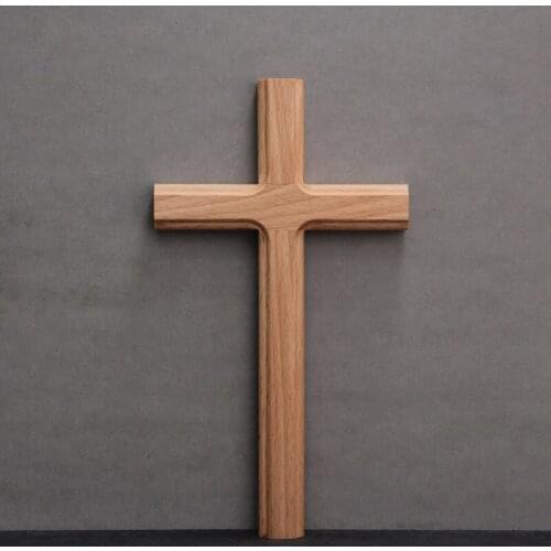 Beech wood hang or stick stand christian ten cross ornament souvenir