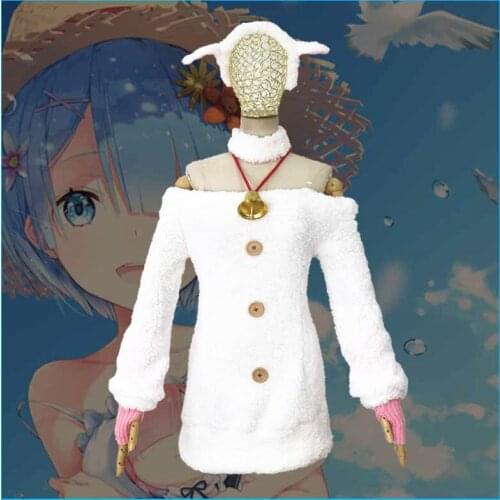 Re:Life in a Different World From Zero Ram Rem Sheep Dress Halloween Carnival Party Cosplay Costume