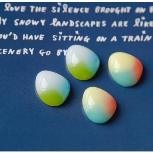 Interesting pigment mixed with fat triangle cute earring patch resin Banmaru DIY jewelry accessories