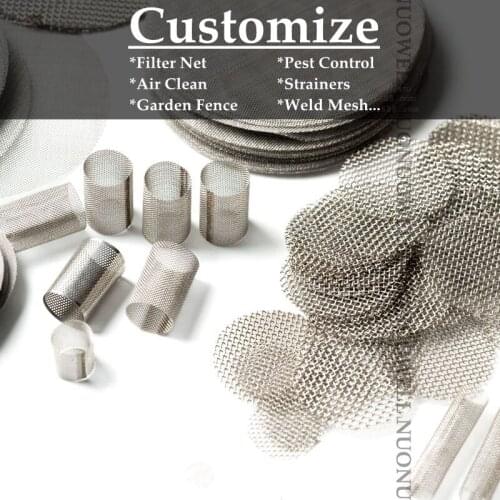 Customize 304 Stainless Steel Mesh Net Making Filter Net Windows Safety Fence Anti Mosquito Air Clean Nets Kitchen Strainers