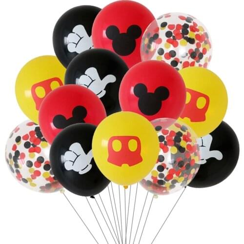 10Pcs 12Inch Minnie Mickey Mouse Party Latex Balloons Adult Birthday Party Decoration Baby Shower Kids Supplies Helium Globos