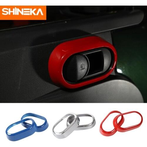 SHINEKA Interior Mouldings ABS Car Door Handle Bowl Doorknob Decoration Cover Sticker For Jeep Wrangler JK 2007-2010 Accessories