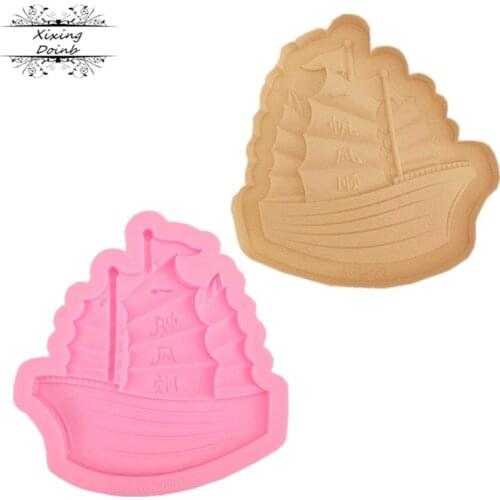 Silicone mold DIY sailboat shaped cake fudge tool cake decoration tool Chocolate Mold Kitchen Baking tool