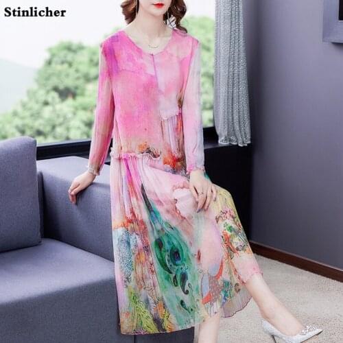 Stinlicher Summer Silk Dresses