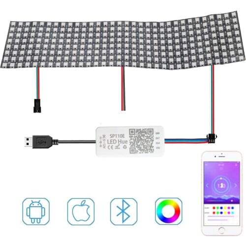 USB WS2812B Led Pixel Panel Light WS2812 Individually Addressable Module Light SP110E Bluetooth Controller DC5V