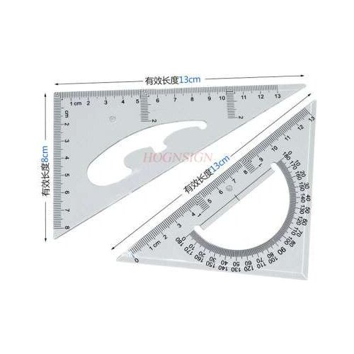 Triangle ruler acute angle isosceles right angle engineering drawing measurement tool teaching ruler student stationery