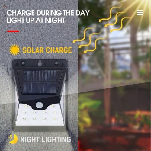 2pcs Solar Power Motion Activated Outdoor Wall Light Black Wall Fitting for Passageway