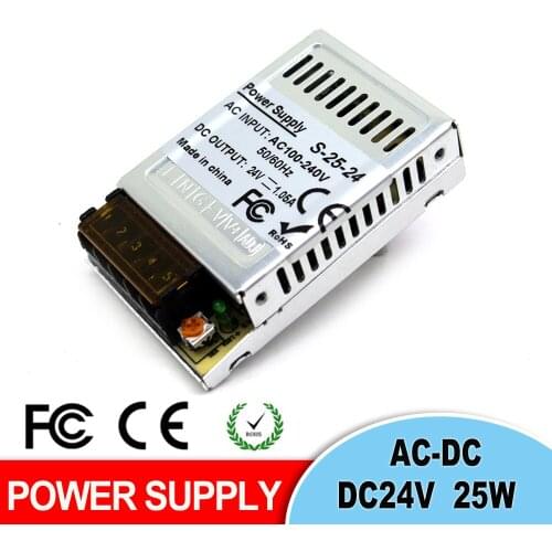 Ultra-thin DC24V 25W Switching Power Supply Transformers 100-240v AC to DC24 Power Source For Led Strip Lighting CCTV AV TV