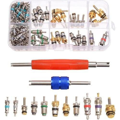 102pcs/box R134A A/C Car Air A/C Conditioning Valve Cores Remover Tool Automotive Air Conditioning Assortment Kit