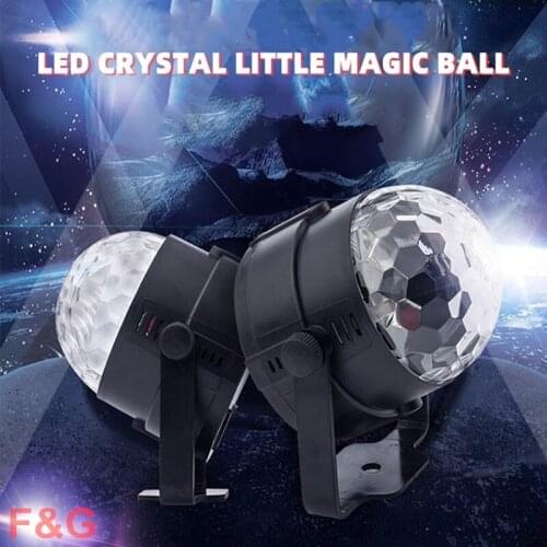 110V 220V Mini RGB LED Crystal Magic Ball Stage Effect Lighting Lamp Bulb Party Disco Club DJ Light Laser Show