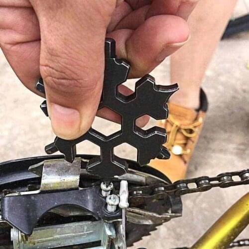19 in 1 Portable Multifunctional Snowflake Shape Wrench Stainless Steel Multifuction Tool Octagonal Wrench