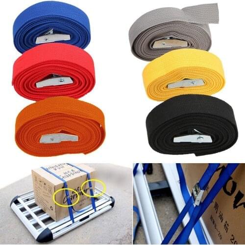 2M Buckle Tie-Down Belt Cargo Straps With Metal Buckle Tow Rope Strong Ratchet Belt For Luggage Bag Motorcycle Car Accessories