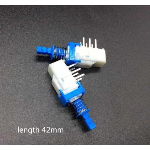 2pcs Original for ALPS straight key switch power amplifier mixer car switch SPUN191400 self-locking length 42mm