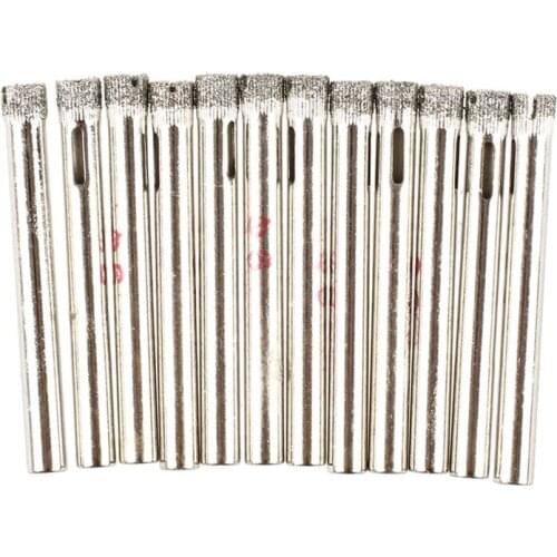 6mm 15/64" Diamond Tool Drill Bit Ceramic Tile Glass Hole Saw 12 Pcs