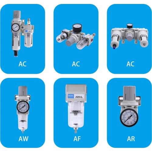 AC2000 AC2010 AR2000 Air Source Treatment Processor Unit Oil Water Separator Filter LubricatorAir Compressor Pressure Regulator