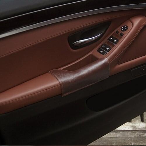 Genuine Leather Door Armrest Cover For BMW 5 Series F10 F18 2011 - 2017 Car Left Driver Side Door Armrest Handle Panel Cover