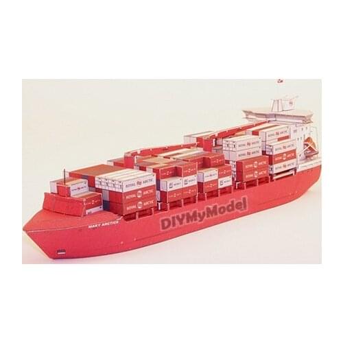 DIYMyModeI 1: 400 Danish container ship Mary Arctica DIY Handcraft Paper Model Kit Handmade Toy Puzzles Gift Movie prop